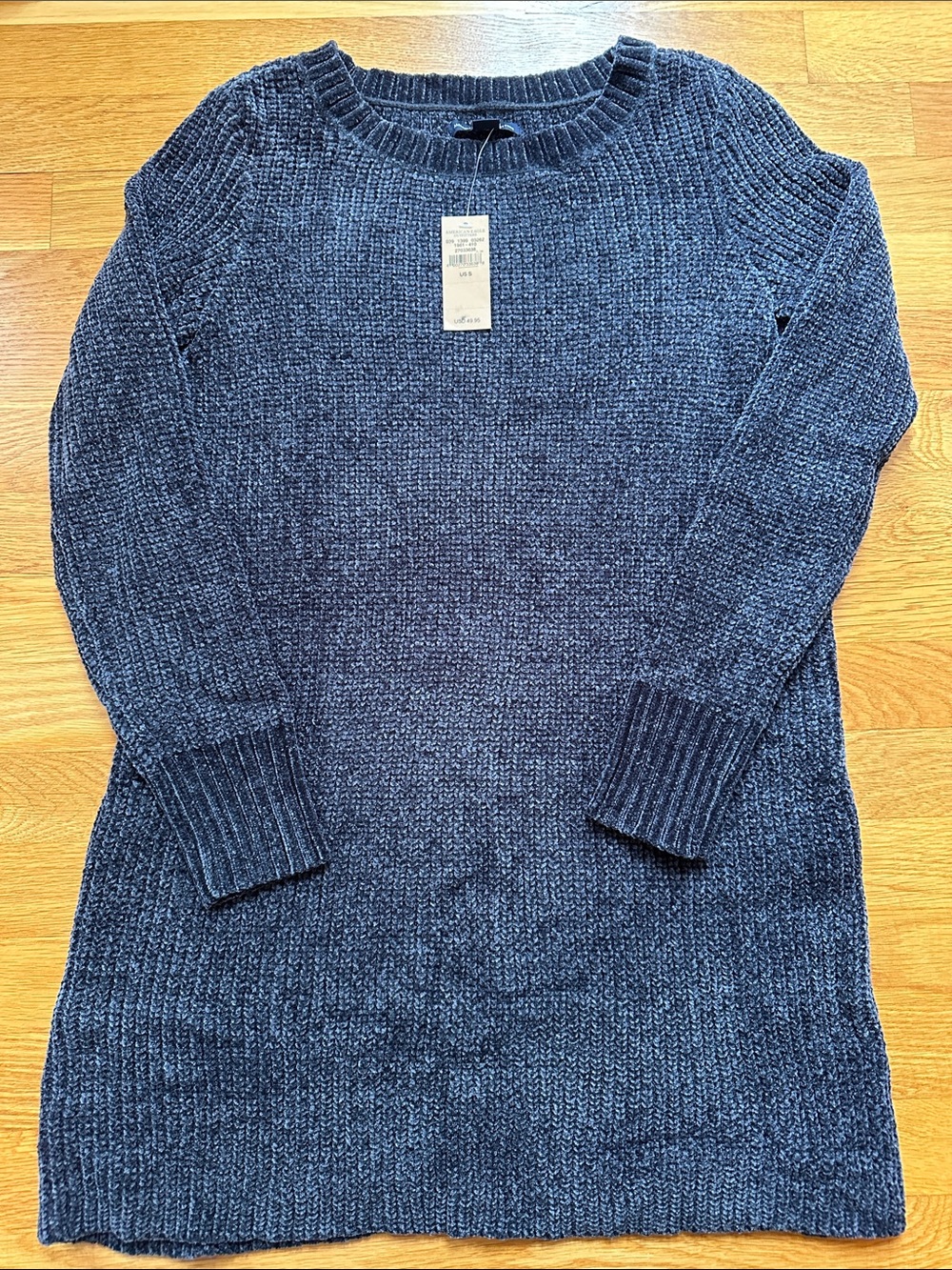 American Eagle Outfitters Navy Chenille Crewneck Sweater NWT size small